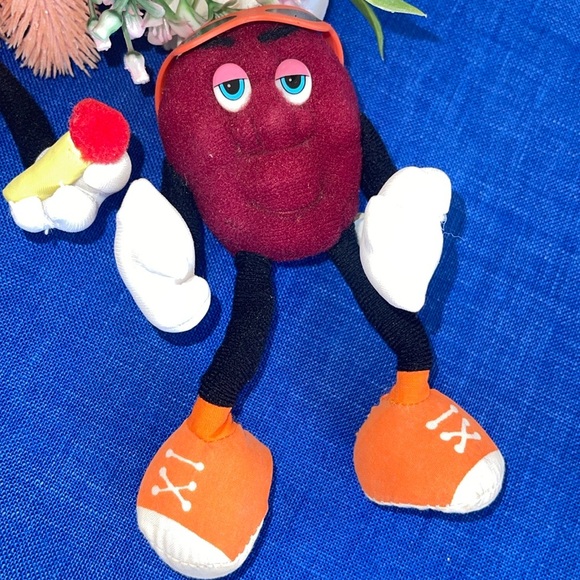 Applause THE CALIFORNIA RAISINS Bendable Arms & Legs Plush Stuffed Animal Vtg - Picture 4 of 5